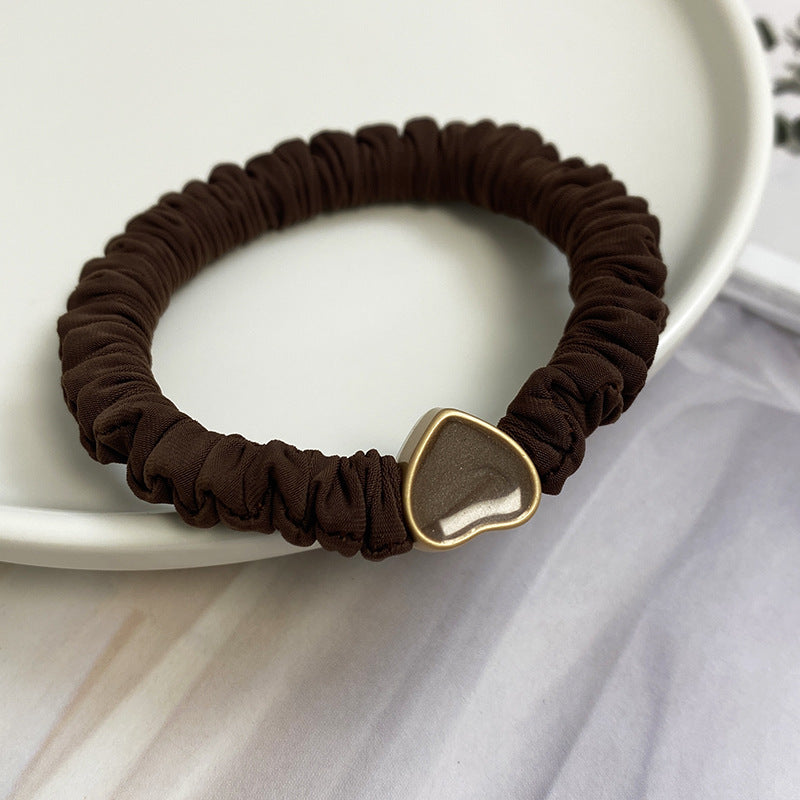 Wholesale Fabric Pleated Hair Bands with High Elasticity and Durable Rubber Band Head Rope